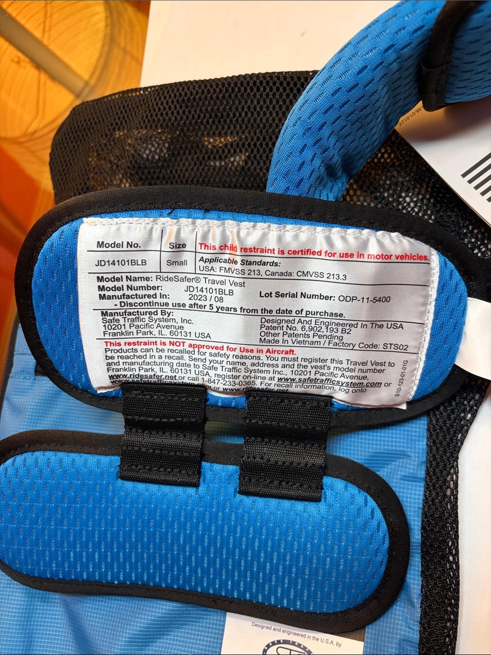 RideSafer Gen 5 - Small Lightweight, Compact, Portable Car Seat - Perfect - Picture 5 of 11